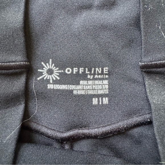 Aerie offline crossover high waisted Black Leggings size medium m - Picture 2 of 2